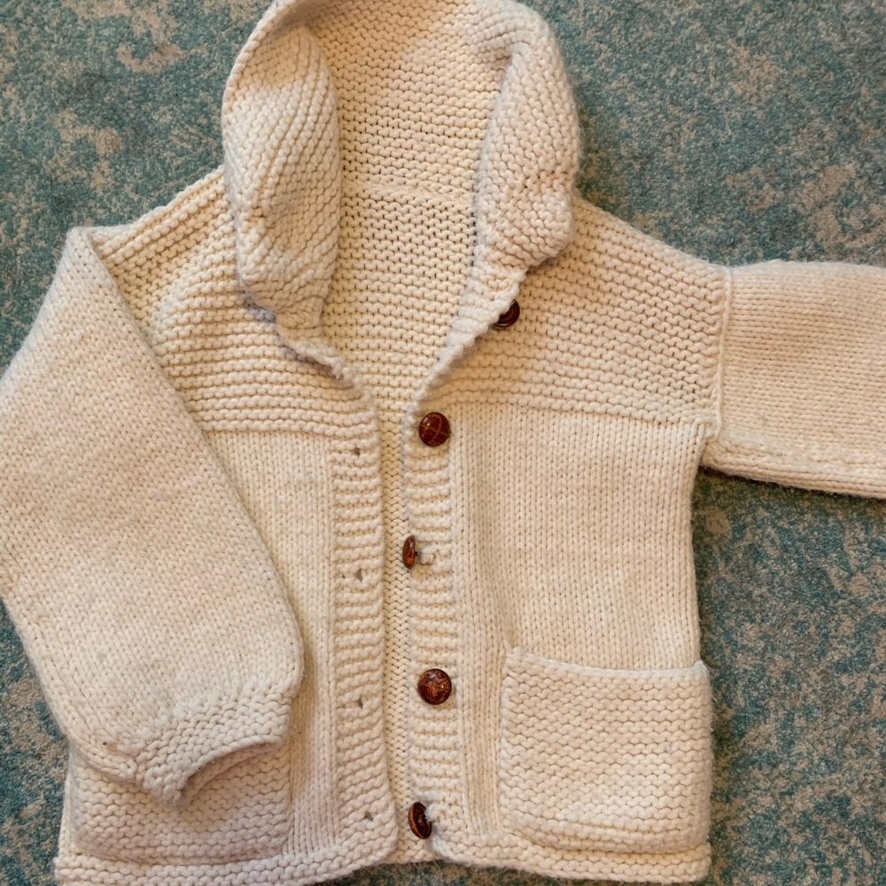 Cream cardigan sweater